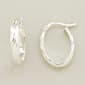 Sterling Silver Roped Hoop Earrings - image 1