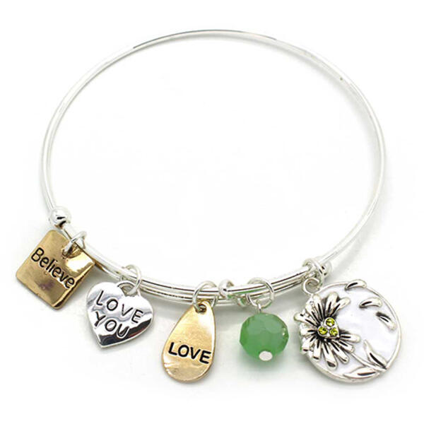 Symbology Gold & Silver-Tone Daisy Charm Bracelet - image 