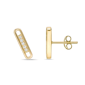 Brilliant Grown 1/10ctw. Lab-Grown Diamond Bar Earrings - image 2