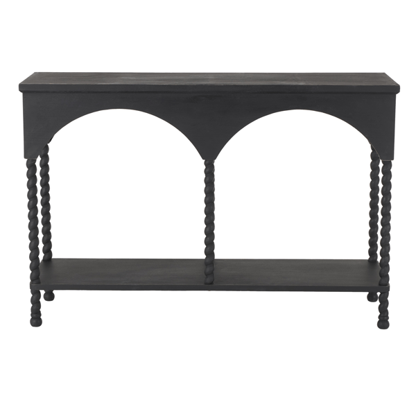 9th & Pike® Traditional Black Wood Console Table