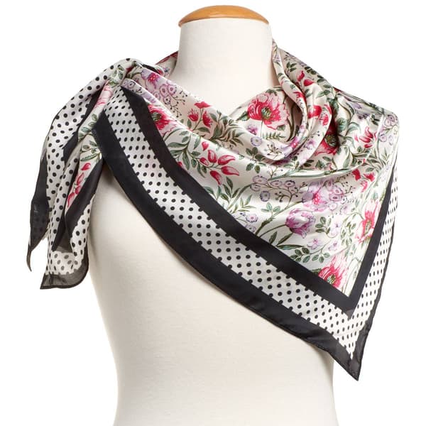 Womens Anne Klein Ditsy Floral Square Scarf - image 