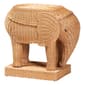 bali & pari Elissa Bohemian Light Honey Rattan Elephant End Table - image 1
