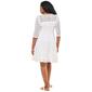 Womens Rabbit Rabbit Rabbit Puff Sleeve Illusion Neck Lace Dress - image 2