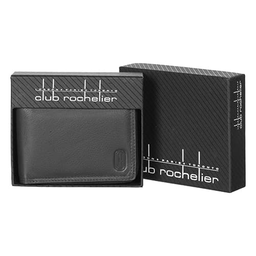 Mens Club Rochelier Winston Zip-Around Leather Billfold Wallet