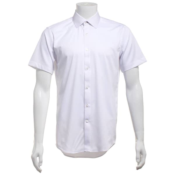 Mens Tom Baine Regular Fit Short Sleeve Textured Dress Shirt - image 