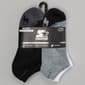 Mens Starter 6Pk Color Block No Show Socks - Black / Grey / White - image 1