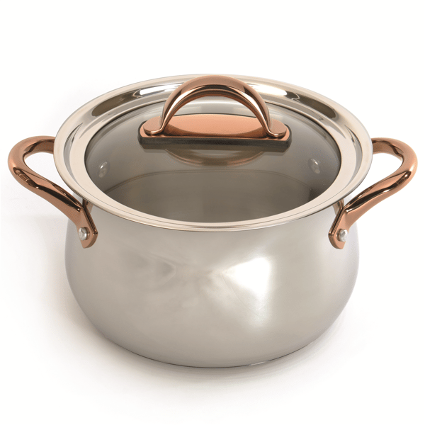 BergHOFF Ouro Gold 3pc. Cookware Set with Glass Lids