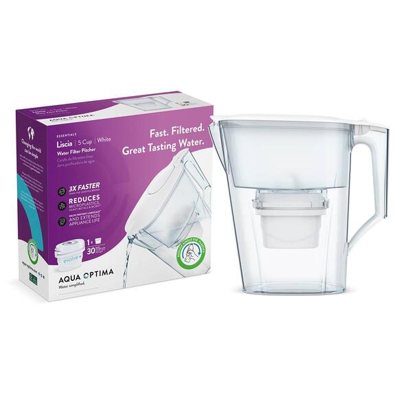 Aqua Optima Water Filter Pitcher w/ with 1 Evolve+ Filter - image 