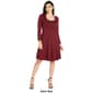Womens 24/7 Comfort Apparel Long Sleeve Flared Mini Dress - image 5