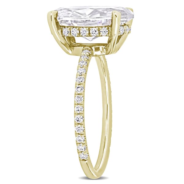 Gemstone Classics™ 10kt. Yellow Gold 4 7/8ctw. Moissanite Ring
