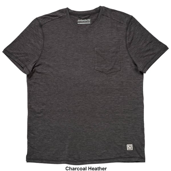 Mens Avalanche&#174; Short Sleeve Space Dye Chest Pocket Tee