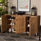 Baxton Studio Winda Oak Brown Wood 3-Door Shoe Cabinet - image 8