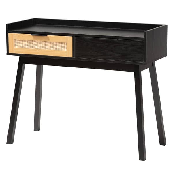 Baxton Studio Kalani Espresso Brown Wood 2-Drawer Console Table