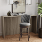 HH2 Home Edenwood Grey Bar Height Swivel Stool with Tufted Back - image 1