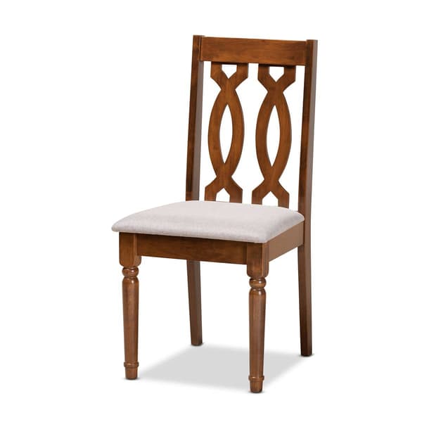 Baxton Studio Cherese Grey Fabric 5pc. Wood Dining Set
