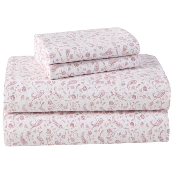 Laura Ashley Paisley Prance Cotton Flannel Sheet Set
