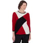 Petite Alfred Dunner Classics Colorblock Sweater - image 1
