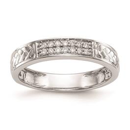 Mens Pure Fire 14kt. White Gold Lab Grown Diamond Wedding Band