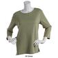 Petite Hasting & Smith 3/4 Sleeve Polka Dot Open Crew Neck Tee - image 8