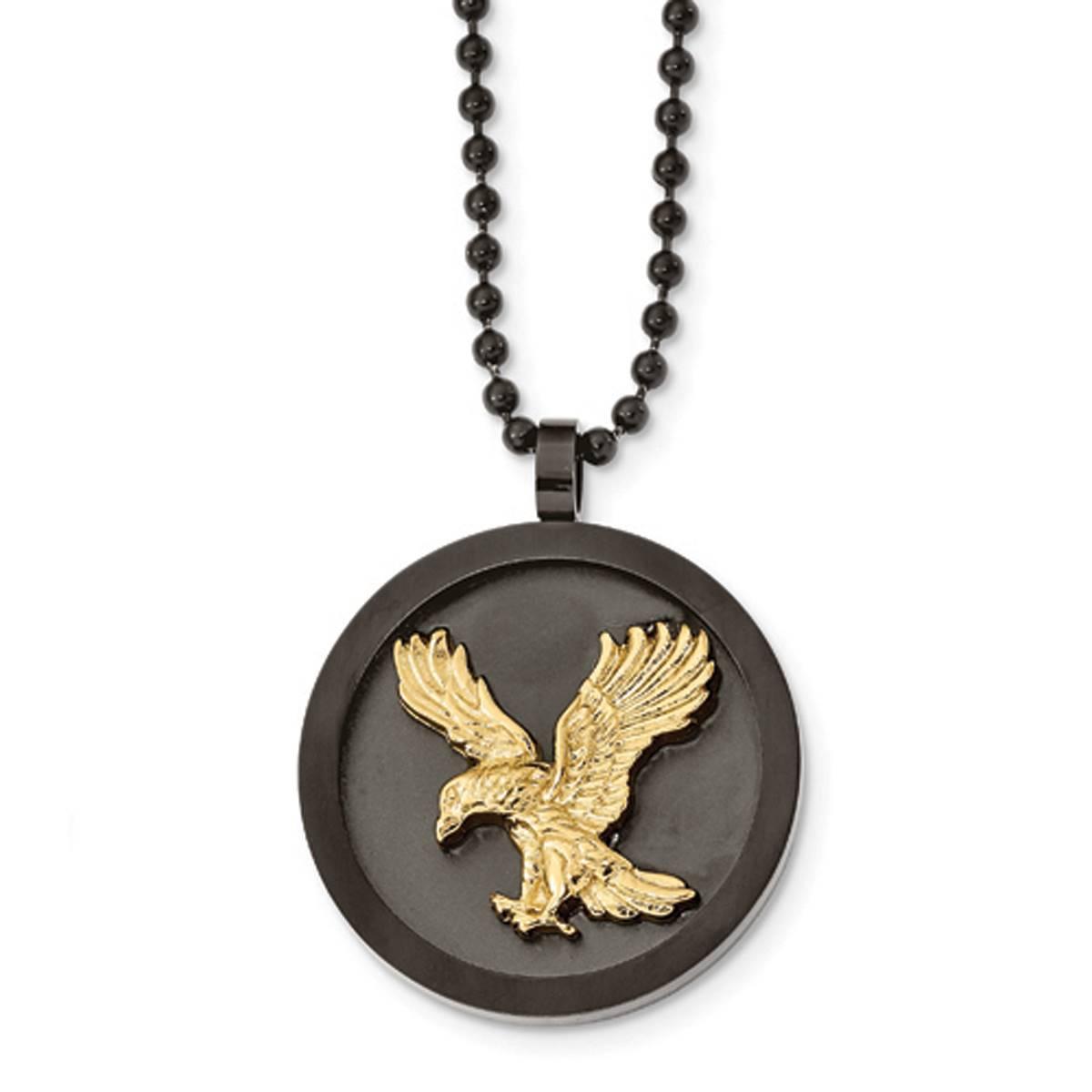 Mens Gentlemen’s Classics™ Gold IP-Plated Eagle Disk...