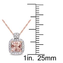 Gemstone Classics™ 10kt. Rose Gold Diamond Cushion Pendant