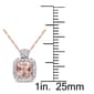 Gemstone Classics™ 10kt. Rose Gold Diamond Cushion Pendant - image 4