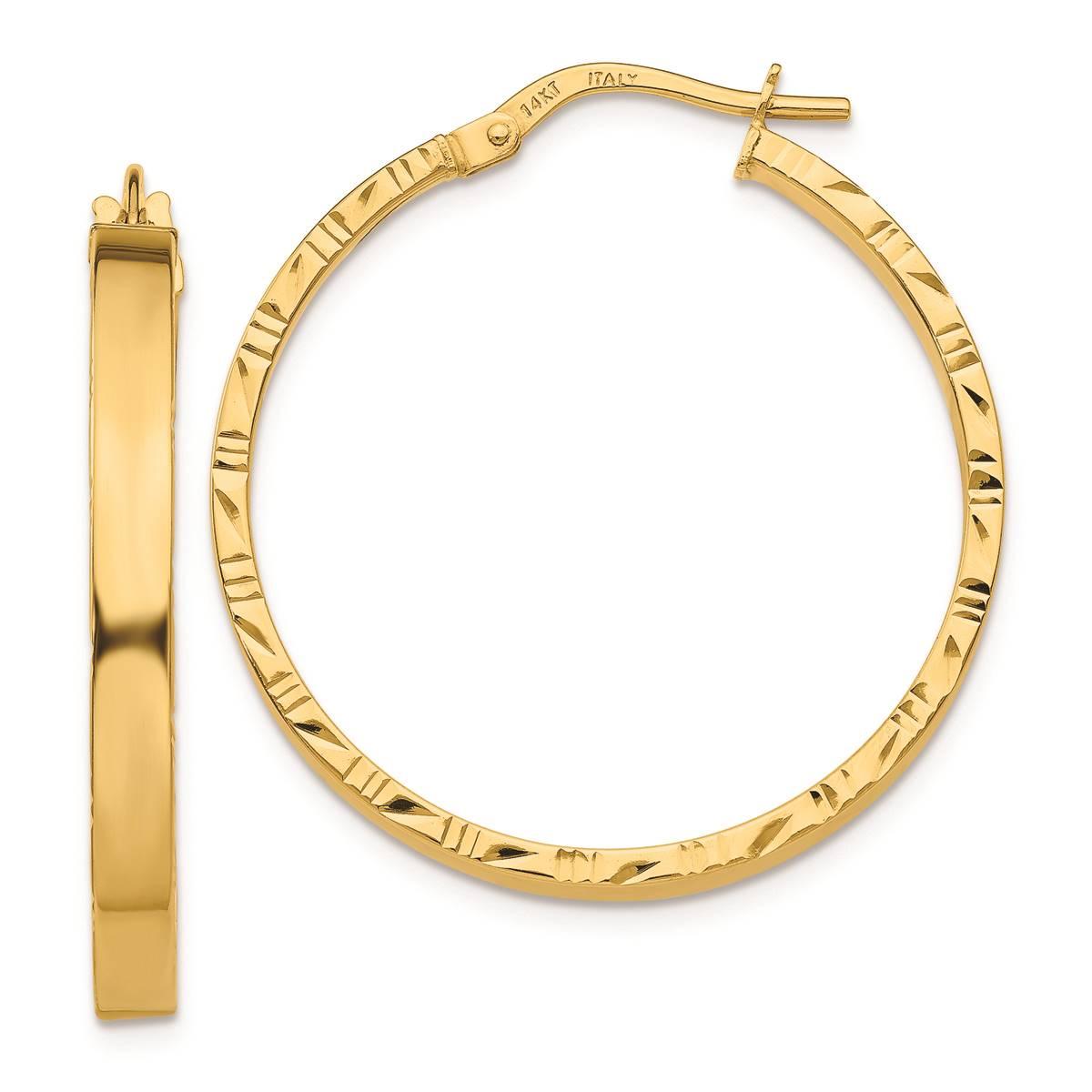 Gold Classics™ 14kt. Gold 3mm Polished Hoop Earrings
