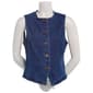 Juniors Love Tree Button Front Denim Vest - image 1