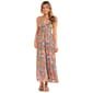 Juniors Angie Smocked Bodice V-Neck Floral Tier Maxi Dress - image 2