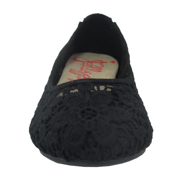 Womens Jellypop Liliana Crochet Lace Ballet Flats