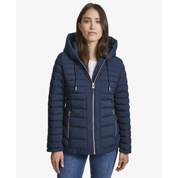 Womens Tommy Hilfiger Midweight Jacket with Gold Zipper - image 