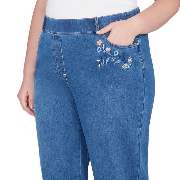 Plus Size Alfred Dunner Scottsdale Embroidered Fringe Jeans