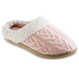 Womens Isotoner&#40;R&#41; Cable Knit Alexis Clog Slippers