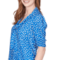 Womens Emaline Sapphire Serenade I Elbow Sleeve Dot Blouse - image 5