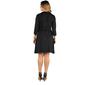 Plus Size 24/7 Comfort Apparel Solid Collared Wrap Dress - image 2