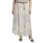 Plus Size NY Collection Chiffon Printed Longer Skirt With Belt - image 1