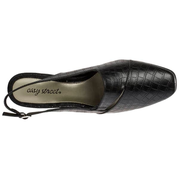 Womens Easy Street® Croco Slingback Heels