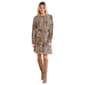 Womens Emma & Michele Long Sleeve Animal Print Smock Waist Dress - image 1