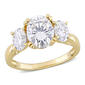 Diamond Classics(tm) 10kt. 3-Stone Yellow Gold Moissanite Ring - image 1