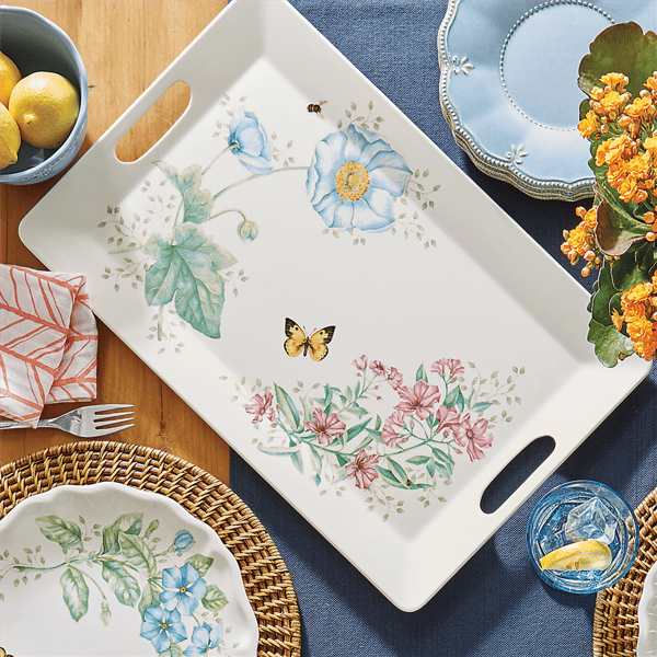 Lenox® Butterfly Meadow® Melamine Handled Tray