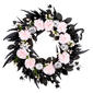 National Tree 26in. Pretty Morbid Pink Carnation Halloween Wreath - image 1