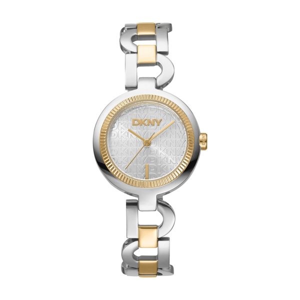 Womens DKNY Open Link Silver Dial Two-Tone Watch DK1L162M0065