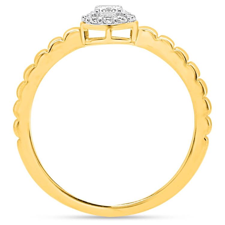 Nova Star® Yellow Gold 1/5ctw. Lab-Grown Diamond Promise Ring
