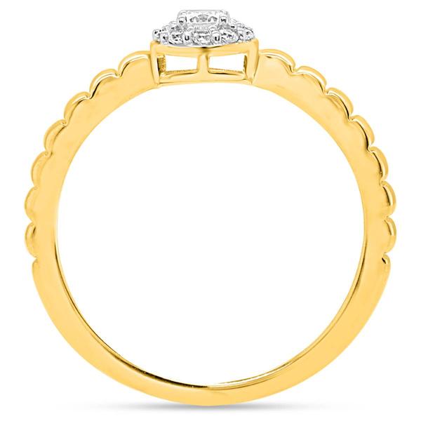 Nova Star® Yellow Gold 1/5ctw. Lab-Grown Diamond Promise Ring