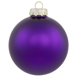 Northlight 6ct. Purple 2-Finish Glass Ball Christmas Ornaments