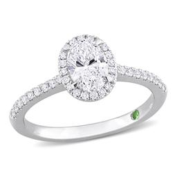 Diamond Classics(tm) 1ctw. Diamond 14kt. White Gold Oval Ring
