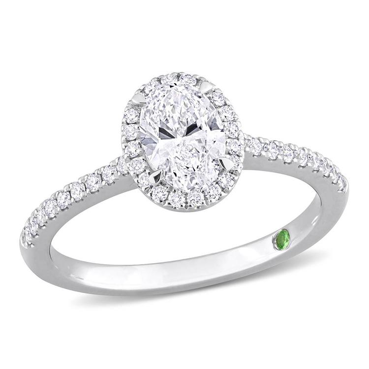 Diamond Classics(tm) 1ctw. Diamond 14kt. White Gold Oval Ring