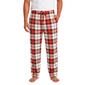 Mens Preswick & Moore(R) Plaid Silky Fleece Pajama Pants - Ivory - image 1