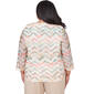 Plus Size Alfred Dunner Tuscan Sunset Knit Texture Chevron Blouse - image 2