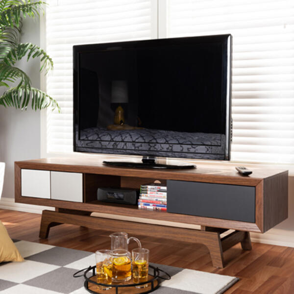 Baxton Studio Svante 3 Drawer TV Stand - image 